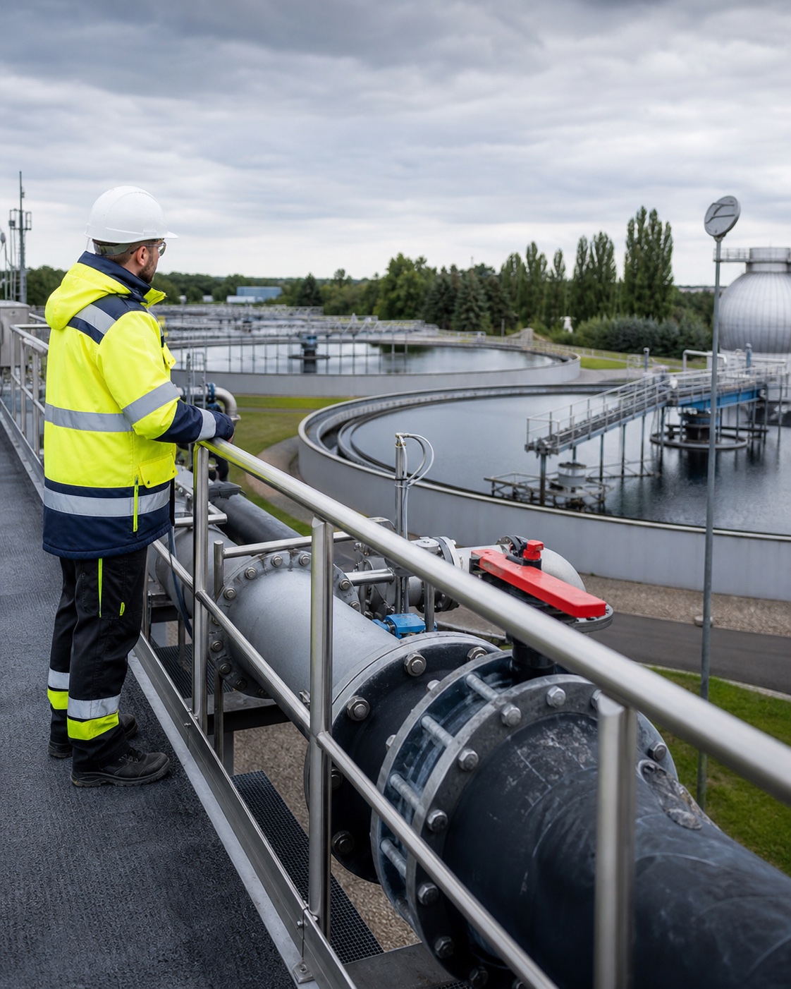 Nowoczesna oczyszczalnia ścieków z instalacją technologiczną